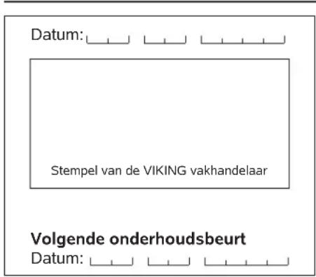 VIKING MB 443 X - Onderhoudsschema - 9