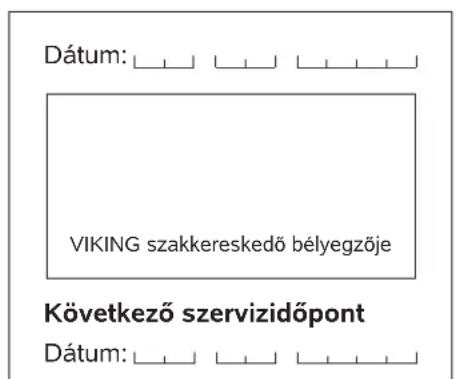 VIKING MB 443 X - Szervizelési idópontok - 3