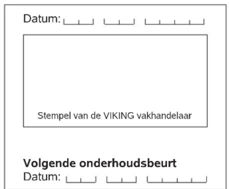 VIKING MB 443 X - Onderhoudsschema - 13