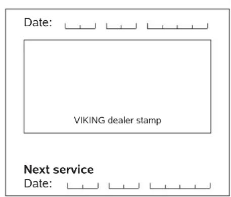VIKING MB 443 X - Service schedule - 56