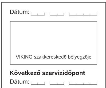 VIKING MB 443 X - Szervizelési idópontok - 8