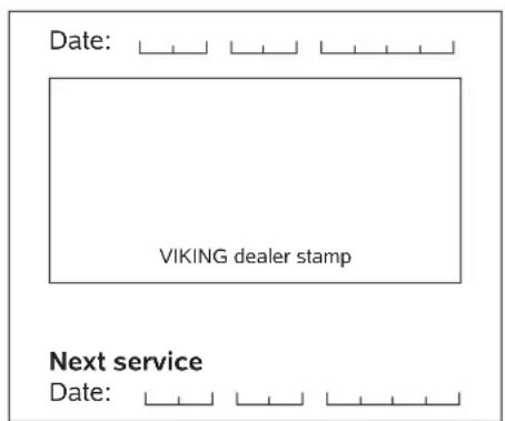 VIKING MB 443 T - Service schedule - 28