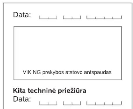 VIKING MB 443 T - Priežiūros planas - 10