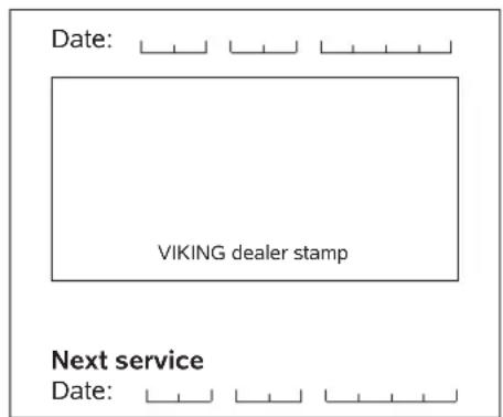 VIKING MB 443 T - Service schedule - 21