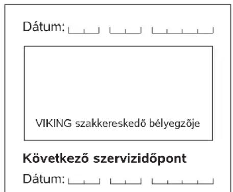 VIKING MB 443 T - Szervizelési időpontok - 55