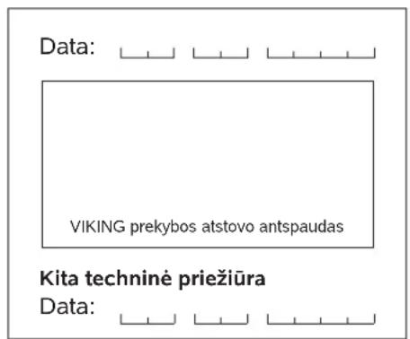 VIKING MB 443 C - Priežiūros planas - 6