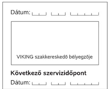 VIKING MB 443 C - Szervizelési időpontok - 56