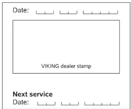 VIKING MB 443 C - Service schedule - 22
