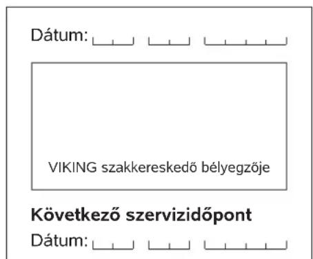 VIKING MB 443 C - Szervizelési időpontok - 60