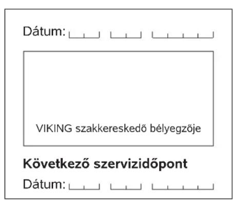 VIKING MB 443 C - Szervizelési időpontok - 54