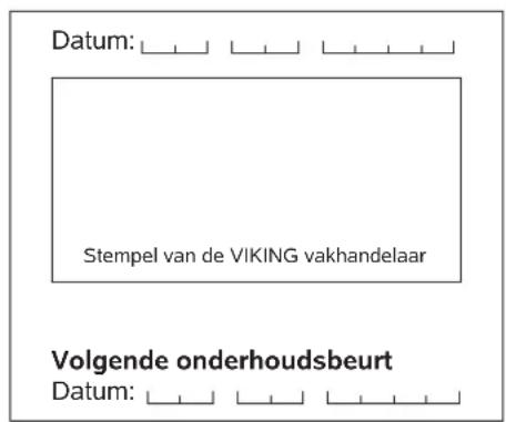 VIKING MB 443 C - Onderhoudsschema - 11