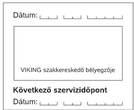 VIKING MB 443 C - Szervizelési időpontok - 59