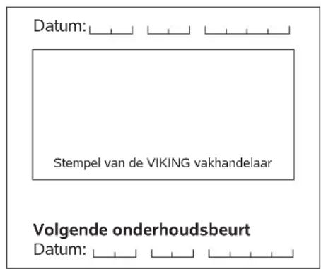 VIKING MB 443 C - Onderhoudsschema - 10