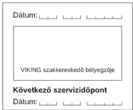 VIKING MB 443 C - Szervizelési időpontok - 57