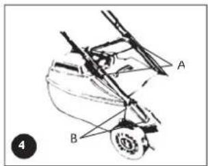 Rover Pro Cut Mulch 'N Catch 80 - ADJUSTING THE HANDLE HEIGHT - 4