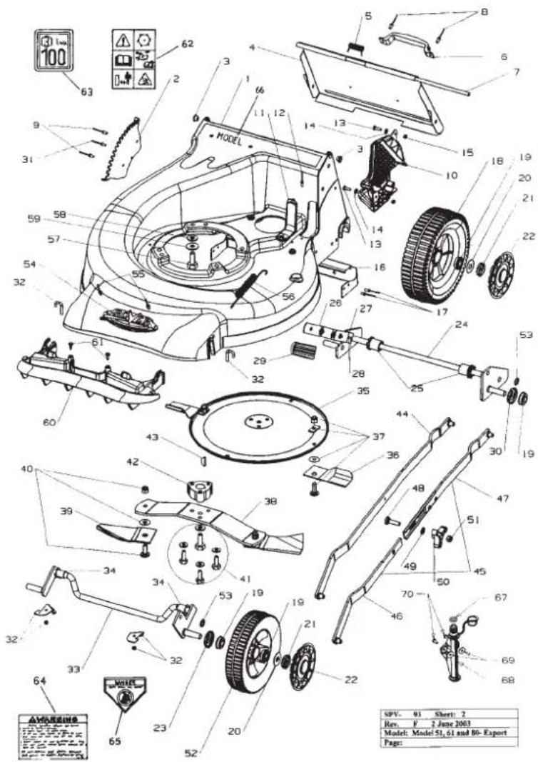 Rover Pro Cut Mulch 'N Catch 61 - No. Part No. Description Qty - 1