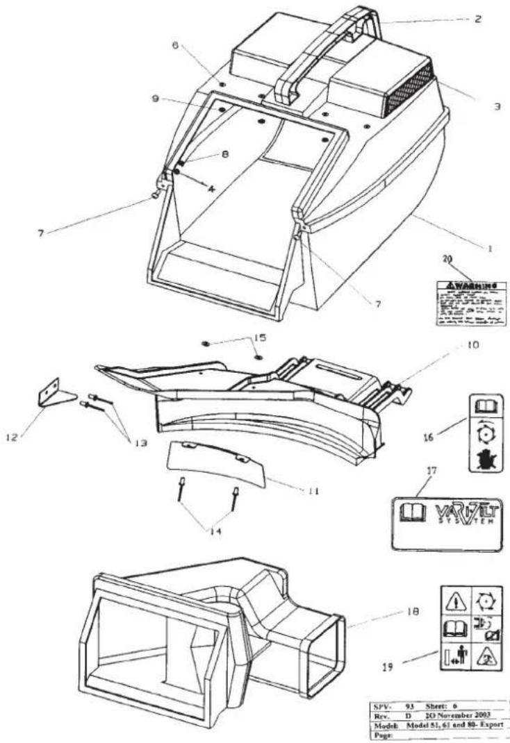 Rover Pro Cut Mulch 'N Catch 51 - ANCILLARY SPARE PARTS - 1