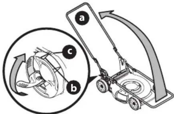 TROY-BILT TB230 XP - GUIDON RABATTABLE (RANGEMENT VERTICAL) - 4