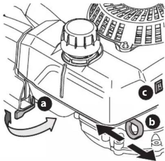 Diagram of a car's air intake system with labeled components and directional arrows indicating flow or movement.