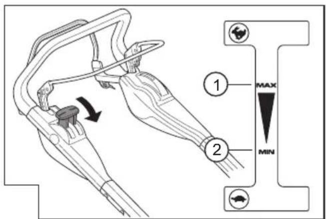 Technical diagram of a mechanical device with labeled parts and directional arrows indicating motion or movement.