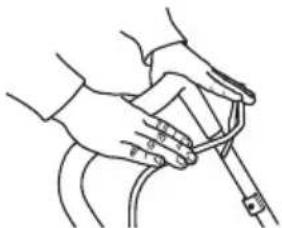 HUSQVARNA LC 348VE - Checking the engine brake handle - 1