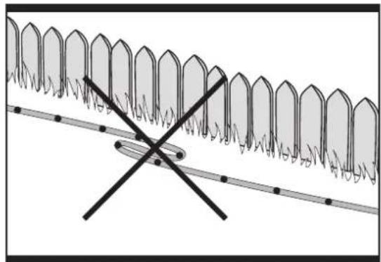 WORX WG795E - Pegging the Boundary Wire - 1