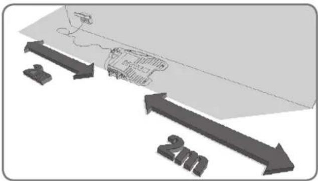 WORX Landroid WG793E - Bitte achten Sie darauf, dass Ihr Landroid ^® L kein Signal vom Begrenzungsdraht jenseits eines Abstands von 25m erhält. - 1