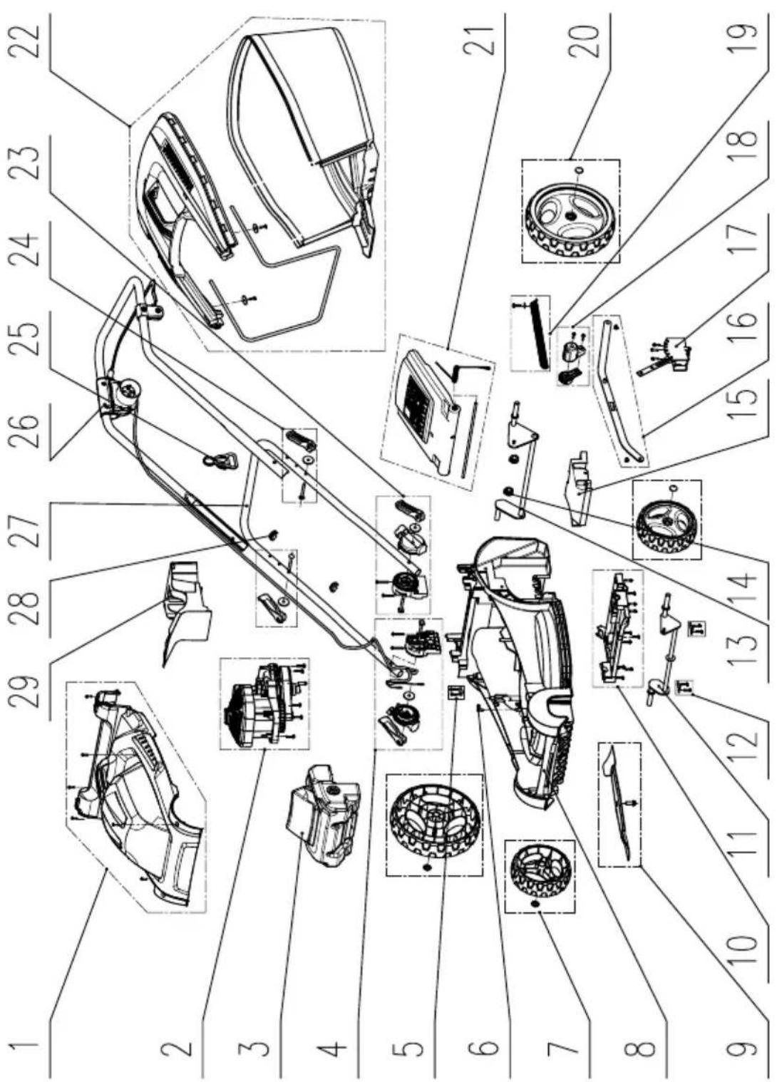 Grizzly ERM 1742 G - Vista esplosa • Designação de explosão Exploded Drawing • Rysunek samorozwijajacy 3нak за взрнboоносоct - 1