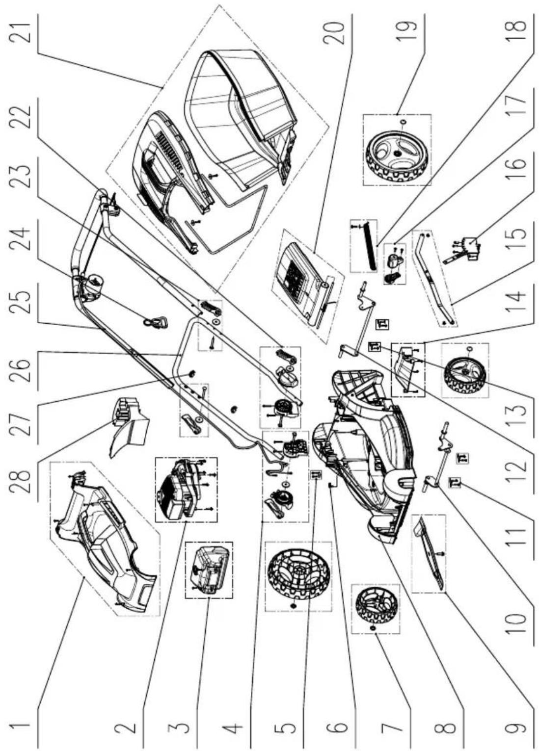Grizzly ERM 1438 G - Vista esplosa • Designação de explosão Exploded Drawing • Rysunek samorozwijajacy - 1