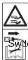 Grizzly ERM 1434 G - Pictorial Diagrams on the Equipment - 5