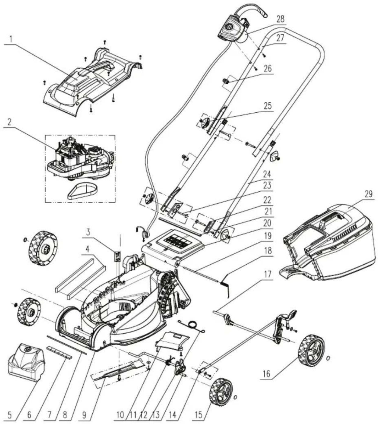 Grizzly ERM 1434 G - Vista esplosa • Designação de explosão Vista em corte • Rysunek samorozwijajacy Výkres sestavení • Výkres náhradních dielov 3haK 3a B3pHBOONaCHOCT - 1