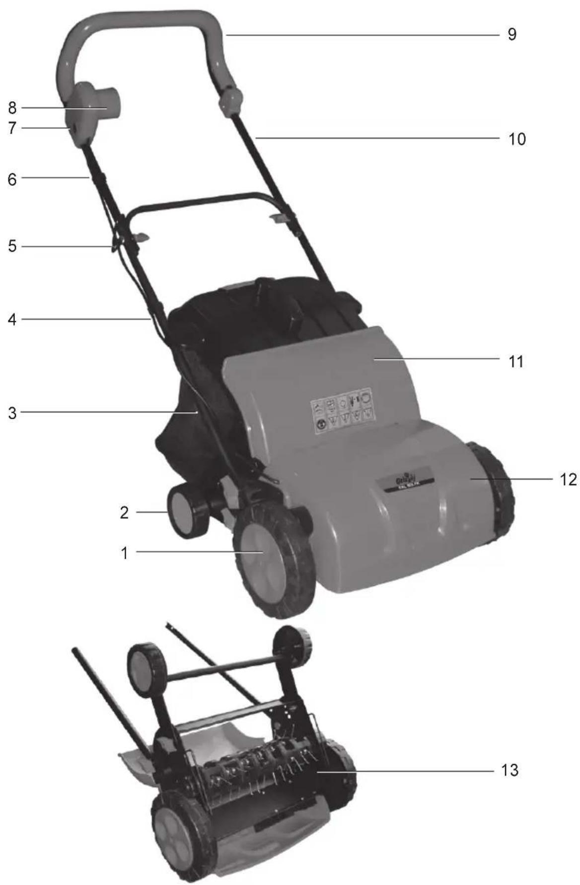 Grizzly ERL 505 FK - Elektro-Rasenlüfter   Aérateur de gazon électrique   Elektro-verticuteermachine   ický provzdušnovač travniku - 4