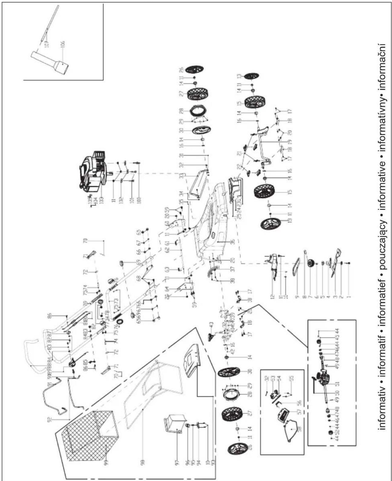 Grizzly BRM 56 BSA - Explosionszeichnung • Vue éclatée Explosietekening • Rysunek samorozwijający Exploded Drawing • Výkres náhradných dielov Výkres sestavení - 1