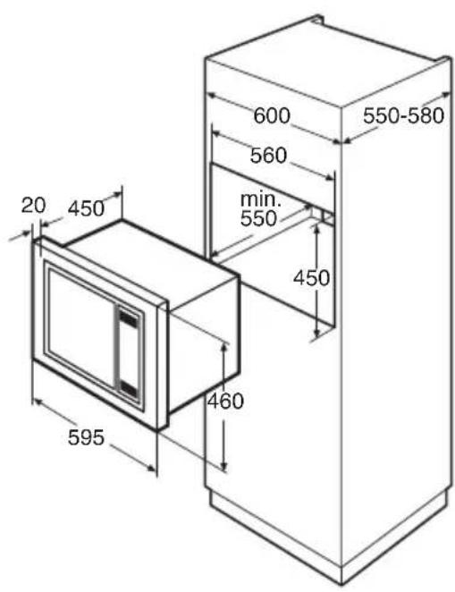 Pelgrim MAG557RVS - Installation dimensions - 1