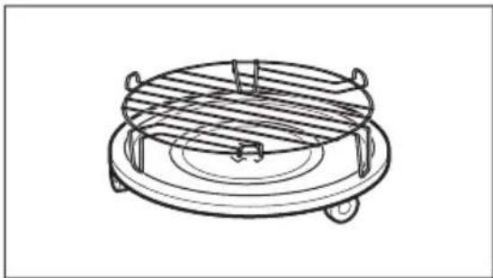AEG MSC2544S - Einsetzen des Grillrostes - 1