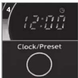 Koenic KMW 202 - Para confirmar prima CLOCK/PRESET. - 1