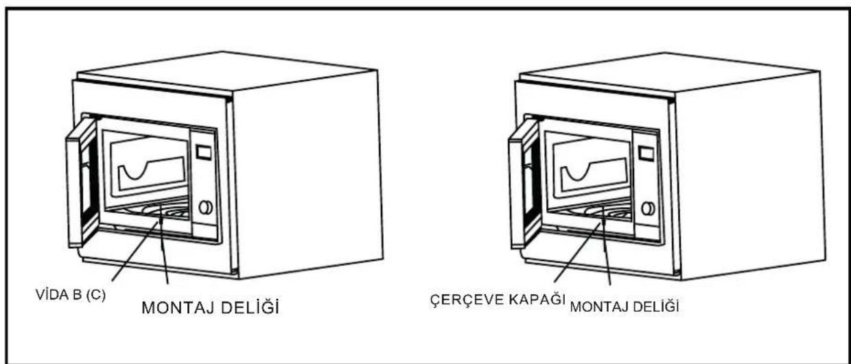 VİDA B (C) MONTAJ DELİĞİ ÇERÇEVE KAPAĞI MONTAJ DELİĞİ