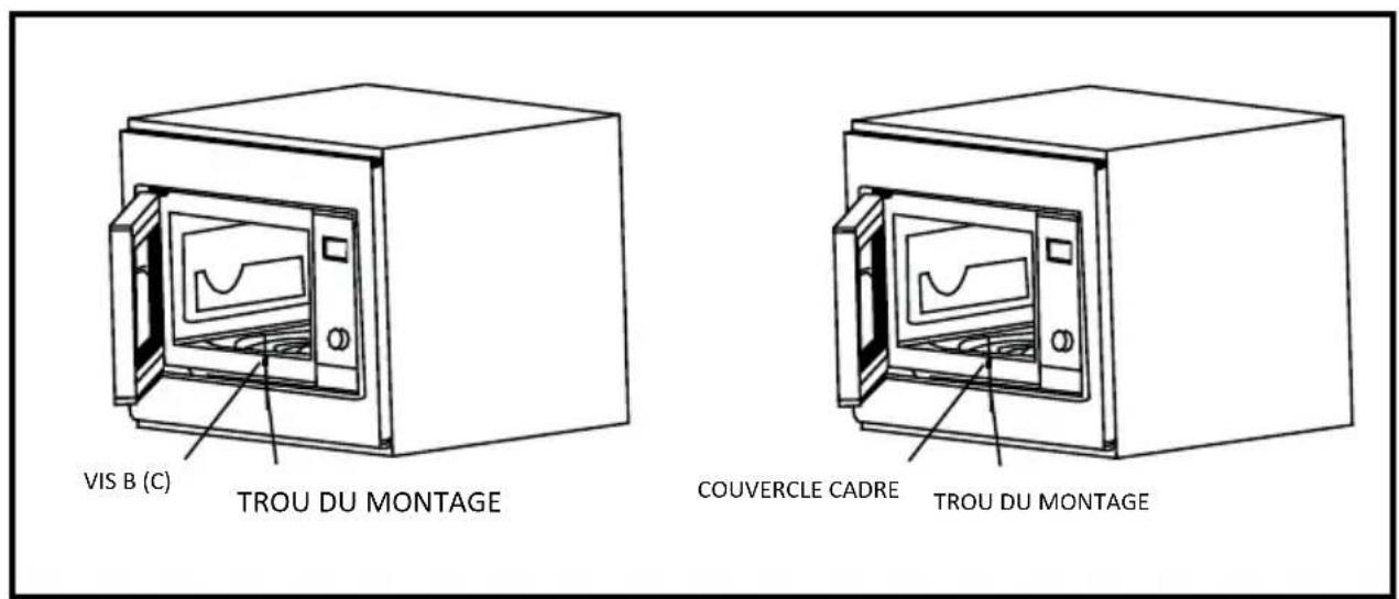 VIS B (C) TROU DU MONTAGE COUVERCLE CADRE TROU DU MONTAGE