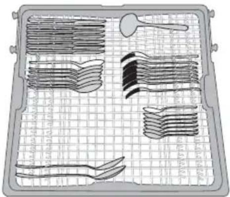 SAMSUNG DW80K7050UG - Loading the cutlery rack - 1