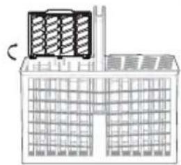 SAMSUNG DW80K7050UG - UTILISATION DU PANIER A COUVERTS - 1