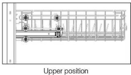 SAMSUNG DW80K5050UW - ADJUSTING THE HEIGHT OF THE UPPER RACK - 3