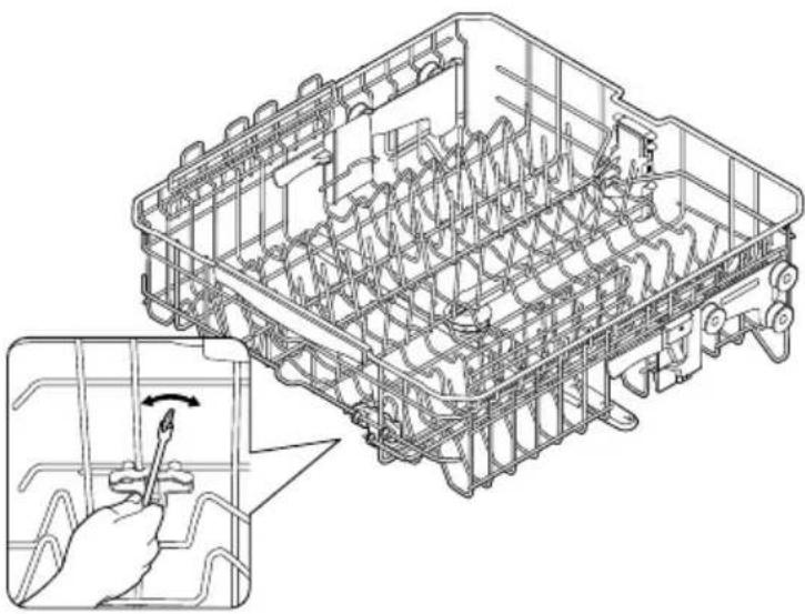 SAMSUNG DW80K5050US - ADJUSTING THE ANGLE OF THE PLATE SUPPORTS - 1