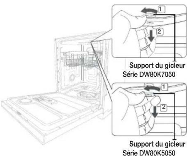 SAMSUNG DW80K5050US - Gicleur intégré au panier supérieur - 1
