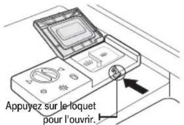 SAMSUNG DW60H6050FS - Remplissage du réservoir de produit de lavage. - 1