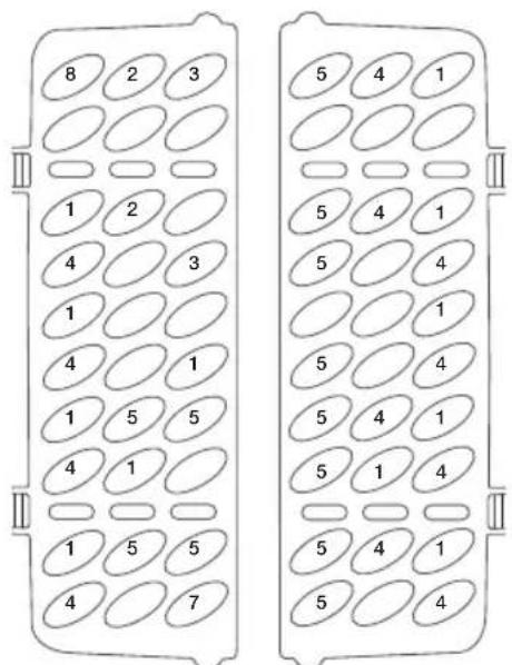 SAMSUNG DW60H6050FS - Loading the dishwasher racks - 3
