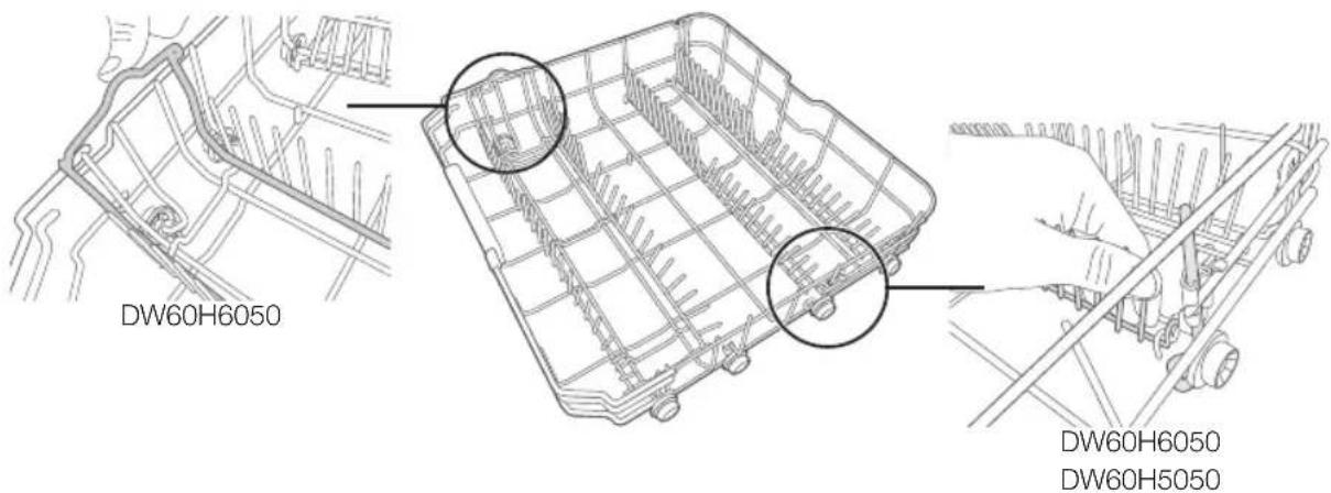 SAMSUNG DW60H6050FS - FOLDING SPIKES OF LOWER BASKET - 1