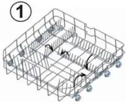 SHARP QWGD53I443XDE - Höhenverstellung des gefüllten oberen Korbs - 2