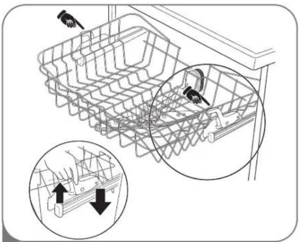 LG LDS5040BB - PANIER SUPÉRIEUR À HAUTEUR RÉGLABLE - 1