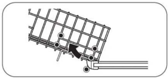 LG LDF6920ST - Ajuster la hauteur du PANIER supérieur - 1