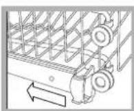 HOTPOINT-ARISTON LST 328 AHA - The height of the upper rack should ideally be adjusted WHEN THE RACK IS EMPTY. - 1